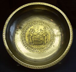 Frederick's so-called baptismal cup, silver, partly gilded, Aachen c. 1160