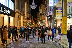 Ermou street, the main commercial street of Athens