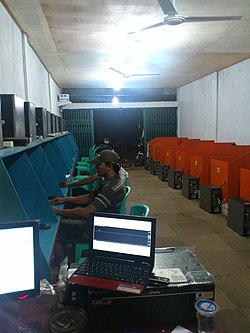 Internet café in Riau, Indonesia
