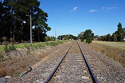 Single track on the Stony Point Line in the Australian state of Victoria