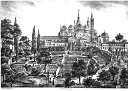 A 16th-century print of the Botanical Garden of Padua—the oldest academic botanic garden still at its original location