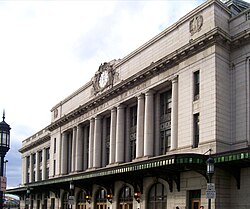Baltimore Pennsylvania Station in Baltimore, the seventh-busiest rail station in the nation