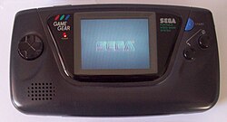 Game Gear displaying the Sega trademark in color