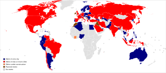 Rapid transit systems in 2024.[37]