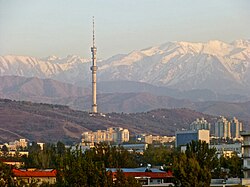 Television tower in Almaty, Kazakhstan (constructed 1983)