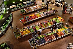 A Loblaws produce and fruit section at Empress Walk, Toronto, 2012