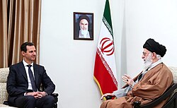 Syrian president Bashar al-Assad with Ayatollah Ali Khamenei in Tehran, Iran, 25 February 2019