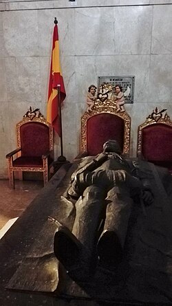 Tomb of Miguel López de Legazpi, founder of Manila as the capital city of the Philippine islands, located in Manila at the San Agustin Church inside the historic walled city of Intramuros