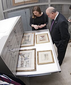 Watercolors by Adolf Hitler at the U.S. Army Center of Military History in May 2012. The paintings were cited in Price v. United States.