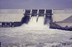 Kainji Dam on the Niger River, built in the 1960s