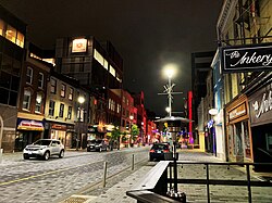 Dundas Street in London, with Fanshawe College's downtown campus in sight