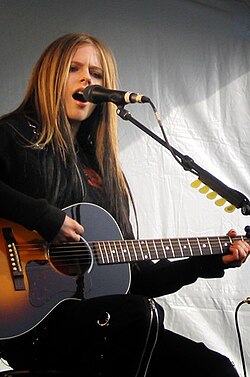 Avril Lavigne in Burnaby during her promotional tour for Under My Skin in 2004