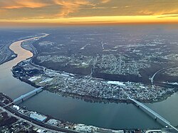 Aerial view of Monaca