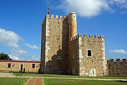 The Ozama Fortress is one of the surviving sections of the Walls of Santo Domingo, which is recognized by UNESCO as being the oldest military construction of European origin in the Americas.[10]
