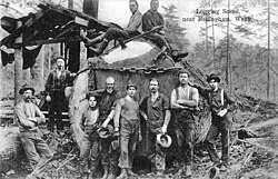 Lumberjacks near Bellingham, Washington, c. 1910