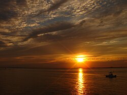 Great South Bay at mid-2007 sunset