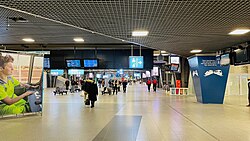Main hall of Brussels-South railway station, home to the Eurostar train service to London