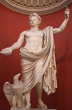 Claudius depicted as the Roman god Jupiter. Vatican Museums