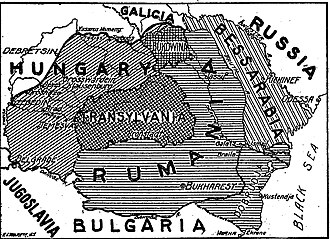 Border changes in favor of Romania as stipulated in the Treaty of Bucharest