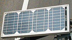 A BP photovoltaic (PV) module that is composed of multiple PV cells. Two or more interconnected PV modules create an array.
