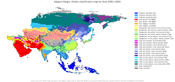 Köppen-Geiger climate classification map for Asia[94]