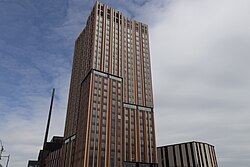 Prospect Union Square, a residential building that opened in 2023, seen here in 2026.