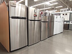 Large appliances such as refrigerators are an example of "yellow goods." They are costly and last for years, so consumers spend a longer time searching for the right model.