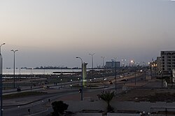 City promenade at night