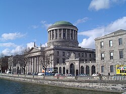 The Four Courts, completed in 1802, is the principal building for civil courts.