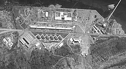 India's first reactor (Apsara) and a plutonium reprocessing facility, as photographed by a US satellite on 19 February 1966
