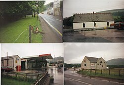 4 images of Drumnadrochit in 1998. The school is top right.[1]