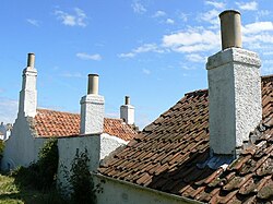 Pantiles on a roof in Crail, Fife