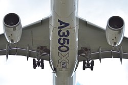 RAT on Airbus A350 (seen in the lower left of the fuselage)