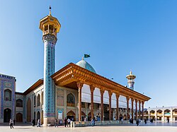 Shāh Cherāgh in Shiraz, Iran, houses the mausoleums of the two sons of Musa al-Kazim, the seventh Imam in Twelver Shia Islam and a descendant of Muhammad.