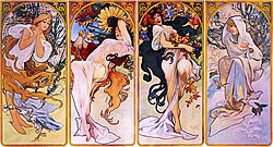 Four Seasons by Alphonse Mucha (1897)