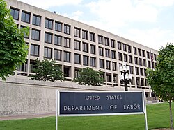 The Frances Perkins Building is the Washington, D.C. headquarters of the United States Department of Labor and is located at 200 Constitution Avenue NW and runs alongside Interstate 395.