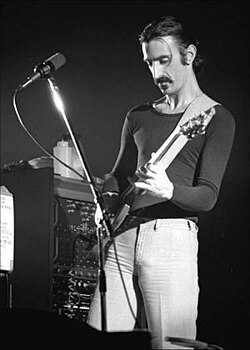 Frank Zappa performing in Ekeberghallen, Oslo in 1977