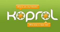 The first logo of Koprol before acquisition by Yahoo!