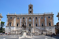 Palazzo Senatorio, seat of the municipality of Rome. It has been a town hall since 1144, making it the oldest town hall in the world.[126]