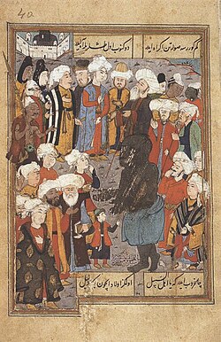 Cameleer telling people about the events he witnessed at Karbala