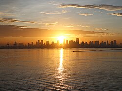 Sunrise as seen from the Manila North Harbor