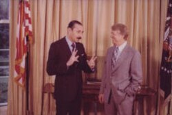 Videla with U.S. President Jimmy Carter at the White House on 9 September 1977
