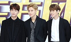 Onew, Taemin and Jonghyun at the 23rd DongFang Music Awards in Shanghai.