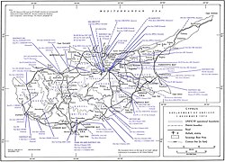 UNFICYP deployments as of December 1972.