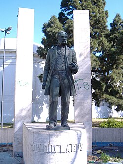 Monument to Ovidio Lagos on the corner of Ovidio Lagos Ave. and Pellegrini Ave.