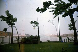 Riviera Canal in Key West battered by storm surge flooding during Hurricane Betsy