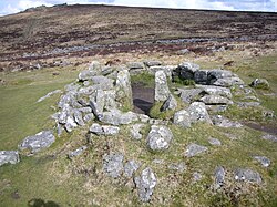 One of Grimspound's hut circles