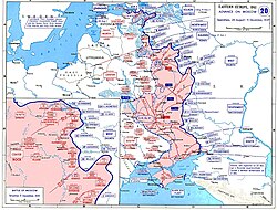  A map of Europe showing military maneuvers