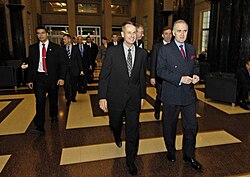 Stirrup with US General Peter Pace in 2006.