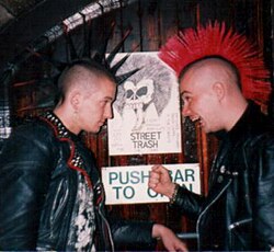 Two British punks in the early 1980s